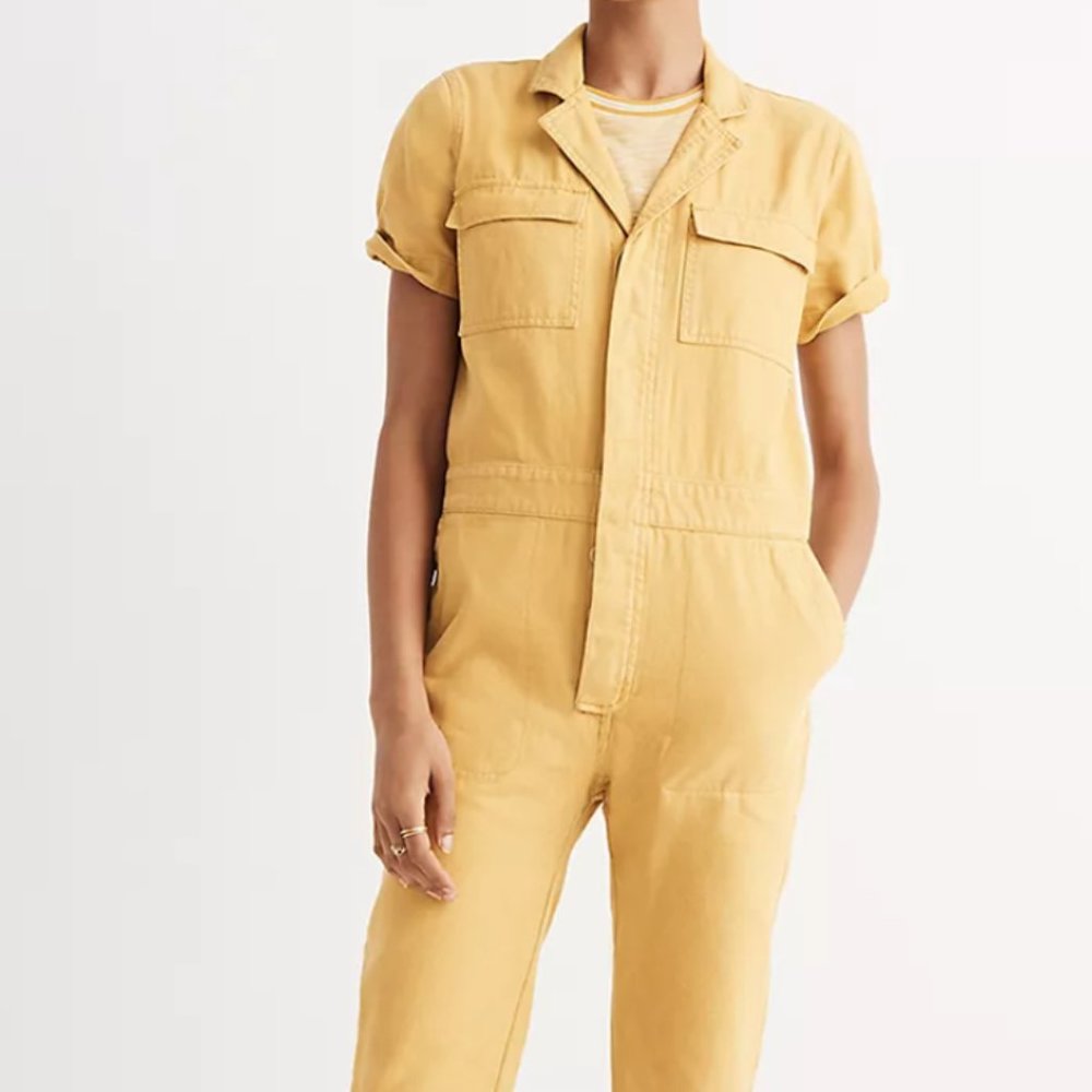 Madewell Short-Sleeve Coverall Jumpsuit Size L